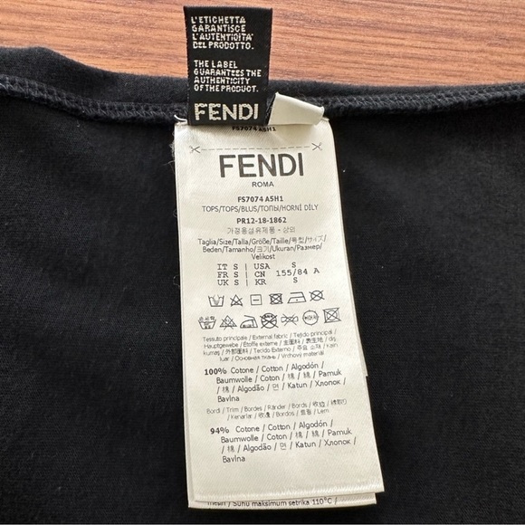 Fendi x Fila Collaboration Logo T-Shirt - S - Picture 10 of 11